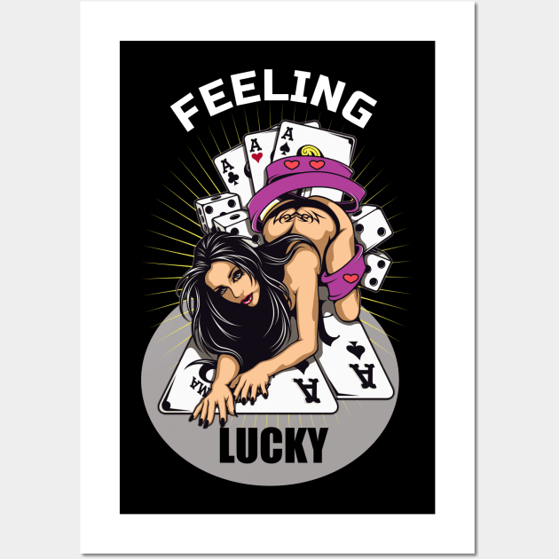 Feeling lucky Wall Art by BishBashBosh